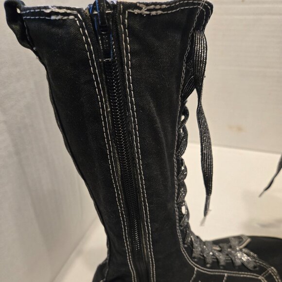 CONVERSE JUNIOR ONE STAR CALF HIGH LACE UP SNEAKERS - Picture 7 of 10